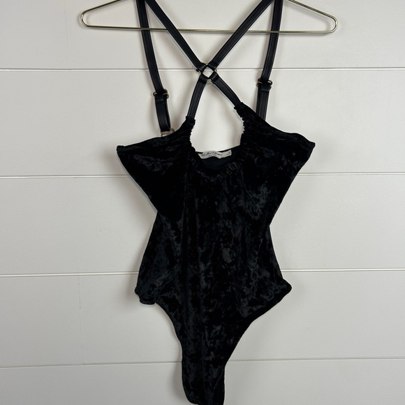 For Love & Lemons Skivvies Lula Bodysuit in Black Women’s Size Small S - Picture 5 of 13